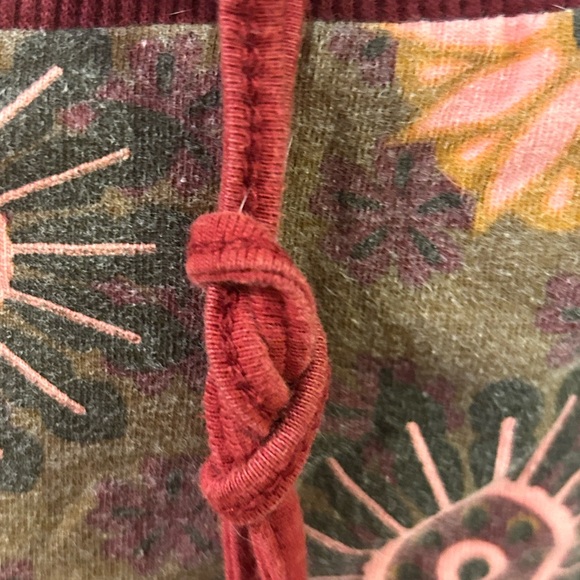 Luna Claire boho style skirt w adorable sew in patches.  Tie waist.  Medium - Picture 3 of 7